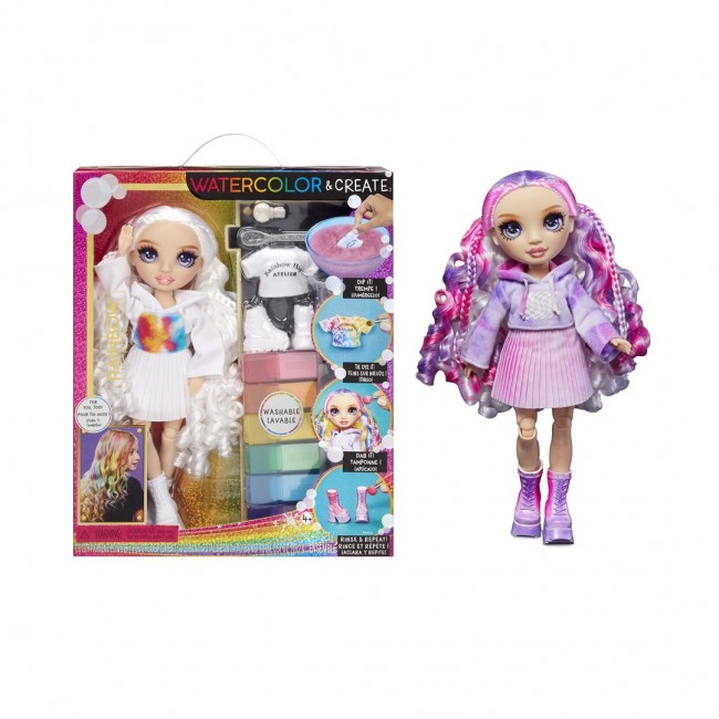 Rainbow High Watercolor & Create Fashion Doll, Purple Eyes Rainbow High Watercolor & Create Fashion Doll, Purple Eyes