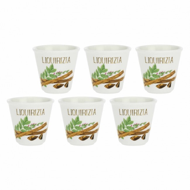 LA PORCELLANA BIANCA LIQUORELLI Set of 6 liquirizia liqueur glasses 75 ml LA PORCELLANA BIANCA LIQUORELLI Set of 6 liquirizia liqueur glasses 75 ml