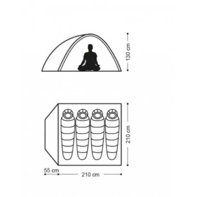 Tent NATUREHIKE P-SERIES 4 UV NH18Z044-P FOREST GREEN Green Tent NATUREHIKE P-SERIES 4 UV NH18Z044-P FOREST GREEN Green