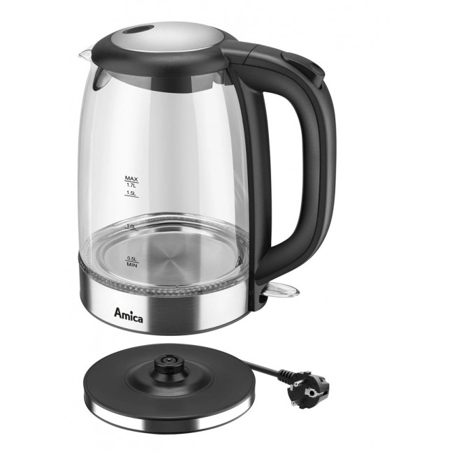 Amica KD 2050G Inox electric kettle 1.7 l 2200 W Transparent Amica KD 2050G Inox electric kettle 1.7 l 2200 W Transparent