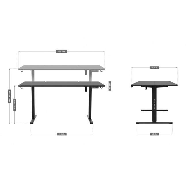 Electric desk MA-Leader 7.6 Black