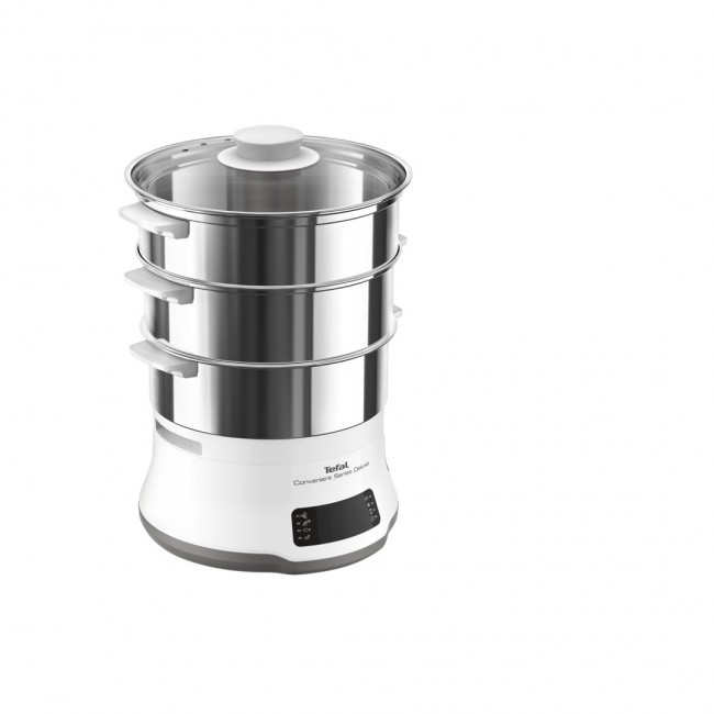 Tefal Convenient Series Deluxe VC502D steam cooker 3 basket(s) Countertop 900 W Stainless steel, White Tefal Convenient Series Deluxe VC502D steam cooker 3 basket(s) Countertop 900 W Stainless steel, White