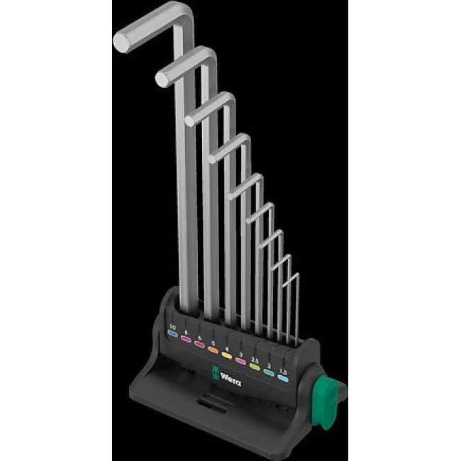 Wera 05022102001 hex key L-shaped hex key set Metric 9 pc(s) Wera 05022102001 hex key L-shaped hex key set Metric 9 pc(s)