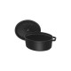 Staub oval cast iron pot - Black, 5.5 ltr
