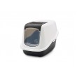 SAVIC Nestor White-Black - Covered Cat Litter Box - 56x39x38.5 cm - 1 pc
