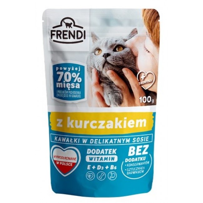 FRENDI Pieces in sauce with chicken - wet cat food - 100 g