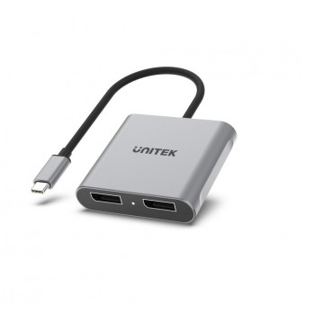 Unitek V1404A Adapter USB-C na 2x port DP 1.4 8K 60Hz