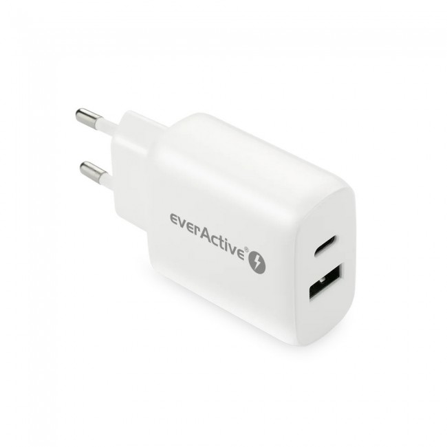 Charger 1 x USB Quick Charge 3.0, 1 x USB-C PD PPS 25W white