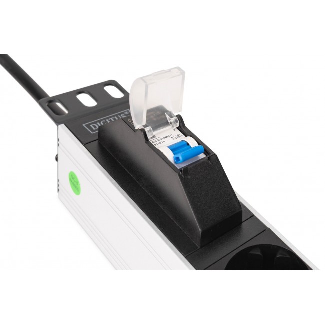 Digitus Aluminum socket strip, 7-way with circuit breaker