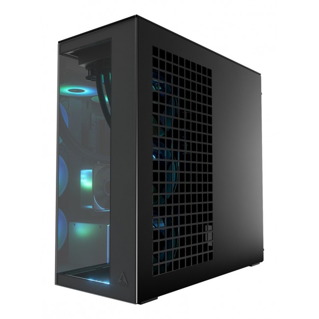 ARCTIC Xtender VG (Mirror Black) Premium E-ATX PC Case with Vertical GPU Mounting