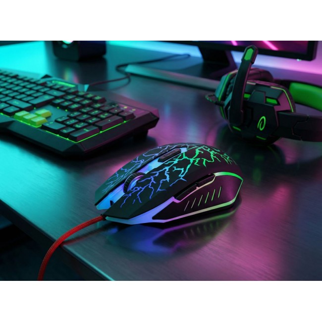 Esperanza EGM211R mouse Right-hand USB Type-A Optical 2400 DPI