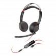 HP Poly Blackwire 5220 Stereo USB-C Headset +3.5mm Plug +USB-C/A Adapter (Bulk)