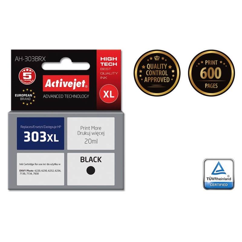 Activejet AH-303BRX Ink Cartridge (replacement for HP 303XL T6N04AE Premium 20ml black) Activejet AH-303BRX Ink Cartridge (replacement for HP 303XL T6N04AE Premium 20ml black)