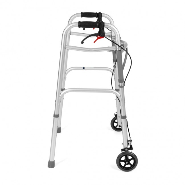 Four-wheeled wheelchair with brakes TIMAGO JMC-C 3223 Silver