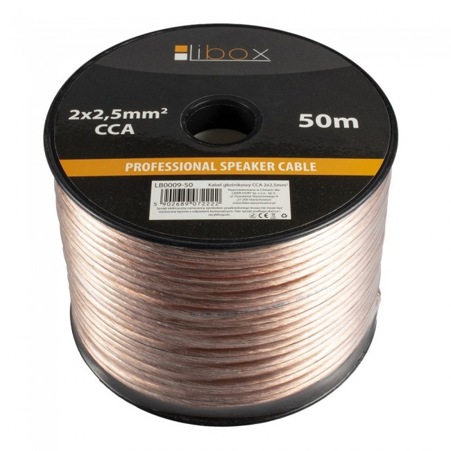 Libox Kabel g o nikowy 2x2,50mm LB0009-50 audio cable 50 m Transparent Libox Kabel g o nikowy 2x2,50mm LB0009-50 audio cable 50 m Transparent