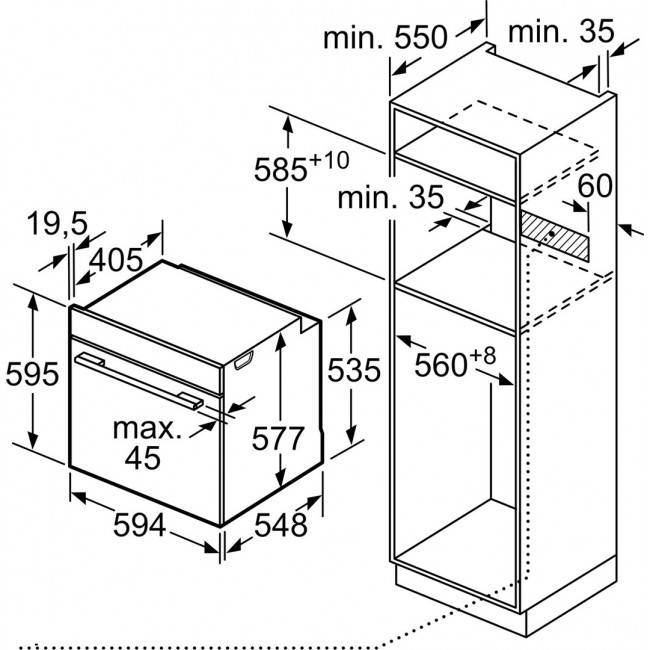 Bosch Serie 8 HBG7741B1 oven 71 L Black Bosch Serie 8 HBG7741B1 oven 71 L Black