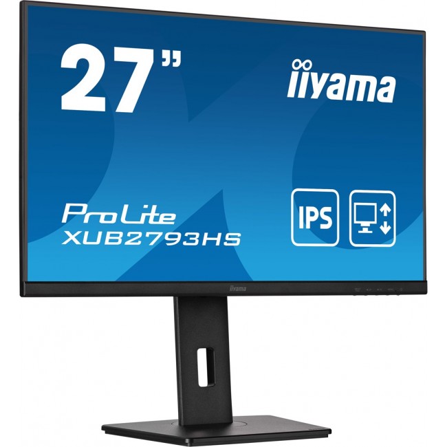 iiyama ProLite 27 Full HD IPS monitor with edge-to-edge design, perfect for multi-monitor setups with height adjustable stand iiyama ProLite 27 Full HD IPS monitor with edge-to-edge design, perfect for multi-monitor setups with height adjustable stand
