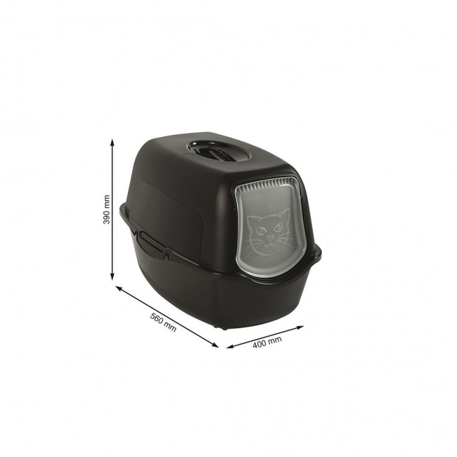 ROTHO Bailey Hooded litter box Black