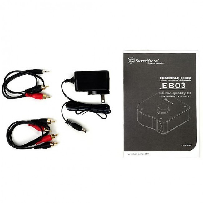 Silverstone SST-EB03S headphone amplifier Silver