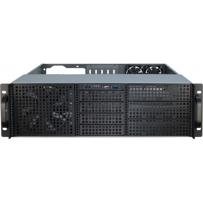 Inter-Tech 3U-30248 Rack Black, Stainless steel