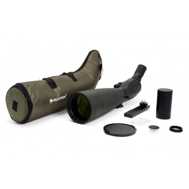 Celestron TrailSeeker 100-45 Degree spotting scope 67x BaK-4 Black