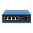 Digitus 4 port Gigabit Ethernet network PoE switch, industrial, unmanaged, 1 SFP uplink