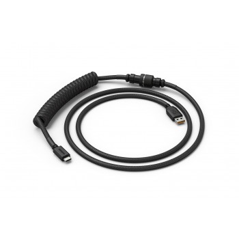 Glorious Coiled Cable Phantom Black, USB-C to USB-A, 1.37m - black
