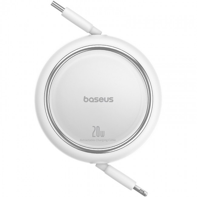 Baseus Free2Pull - 20 W USB-C to Lightning Retractable Cable, 1 m (white)