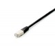 Equip Cat.6A Platinum S/FTP Patch Cable, Black, 0.25m , 10pcs/set