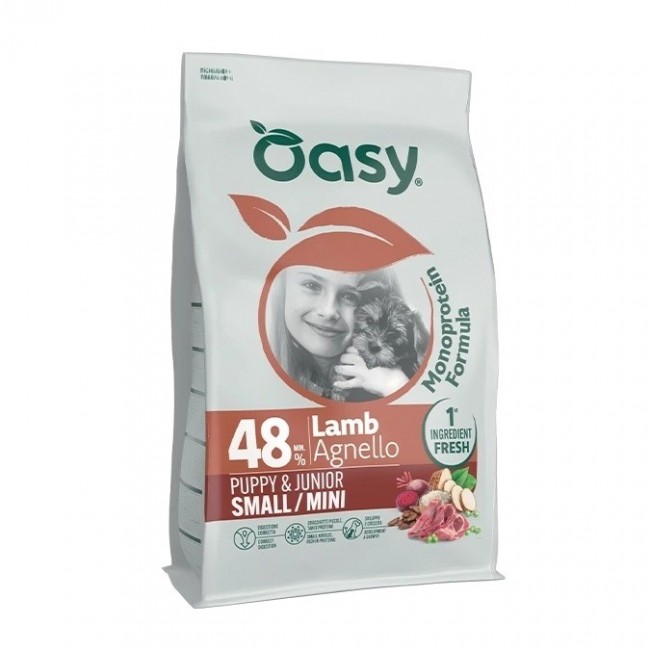 OASY One Animal Protein Puppy & Junior Small/Mini Mono Lamb - dry dog food - 800g