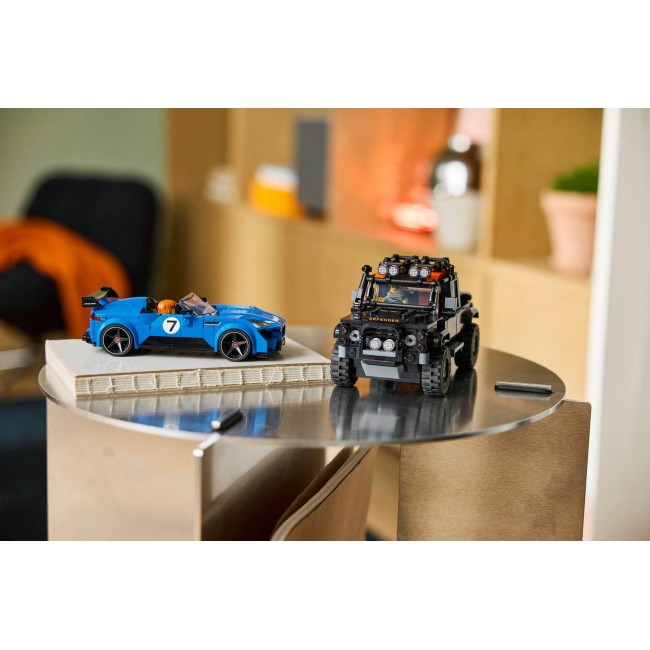 LEGO SPEED CHAMPIONS 77264 Jaguar F-TYPE Project 7 & Land Rover Defender Classic