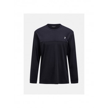 Koszulka męska PEAK PERFORMANCE M Trail Wool Blend LS kolor czarny - XL
