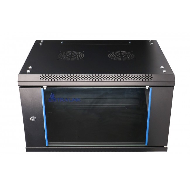 Extralink Rackmount cabinet 6U 600x600 Black wall mounted
