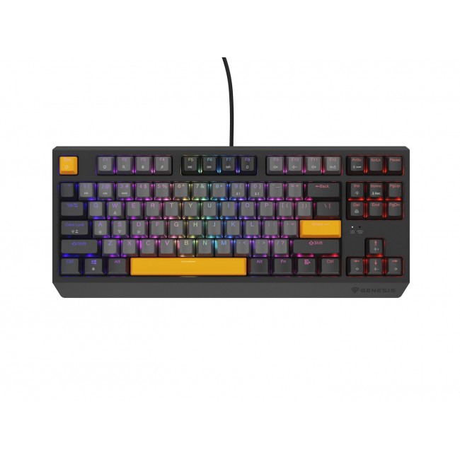 GENESIS Thor 230 TKL keyboard Gaming USB + RF Wireless + Bluetooth QWERTY Black, Grey, Orange