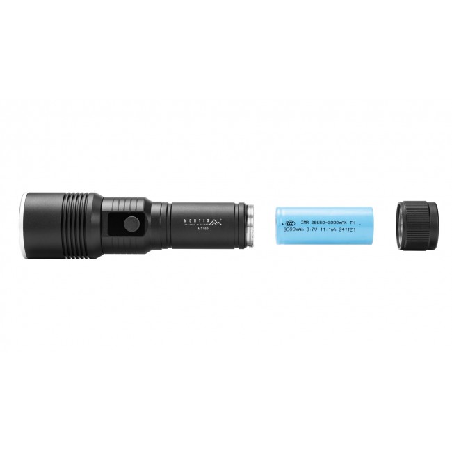 Montis Taktyczna ręczna latarka akumulatorowa LED MT159 Black Hand flashlight Montis Taktyczna ręczna latarka akumulatorowa LED MT159 Black Hand flashlight
