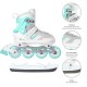 NILS EXTREME NH18191 2IN1 INLINE SKATES WHITE & BLUE SIZE. S (29-33) WITH INTERCHANGEABLE HOCKEY SKATES