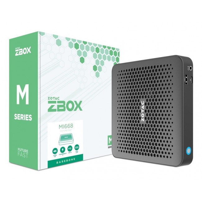 Zotac ZBOX -MI668-BE PC/workstation barebone 0.64L sized PC Black i7-1360P 2.2 GHz