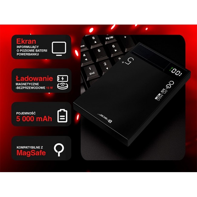 Tracer AirMag1 Lithium Polymer (LiPo) 5000 mAh Wireless charging Black