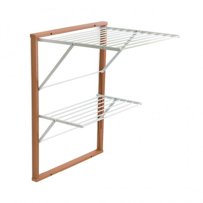 ARREDAMENTI KEVIN Wall-mounted drying rack - 64 x 67 cm, Brown ARREDAMENTI KEVIN Wall-mounted drying rack - 64 x 67 cm, Brown