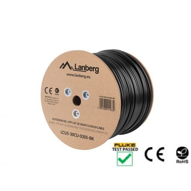 Lanberg LCU5-30CU-0305-BK networking cable Black 305 m Cat5e U/UTP (UTP) Lanberg LCU5-30CU-0305-BK networking cable Black 305 m Cat5e U/UTP (UTP)
