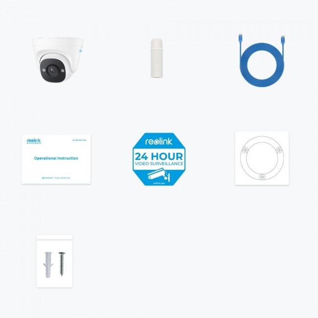 Reolink P320 - 5MP PoE IP Outdoor Security Camera with Person/Vehicle Detection Supports up to 256GB microSD Card.