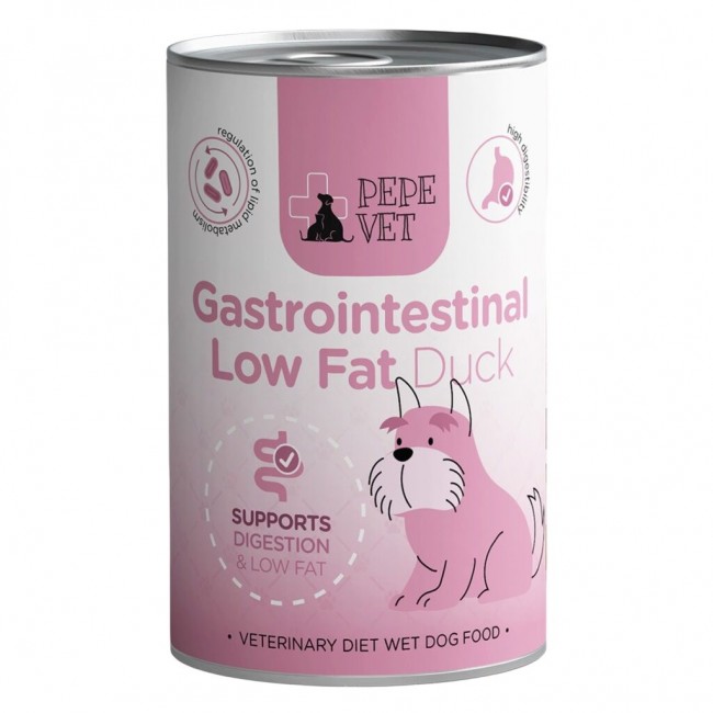 PAKA ZWIERZAKA Pepe Vet Gastrointestinal Low fat Duck - wet dog food - 400g PAKA ZWIERZAKA Pepe Vet Gastrointestinal Low fat Duck - wet dog food - 400g