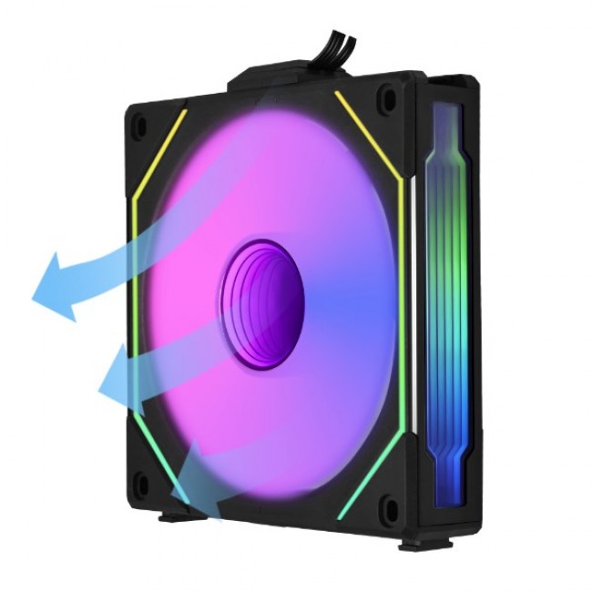 Lian Li UNI FAN SL-INF 120 ARGB Reverse Blade PWM Fan - 120mm, black Lian Li UNI FAN SL-INF 120 ARGB Reverse Blade PWM Fan - 120mm, black