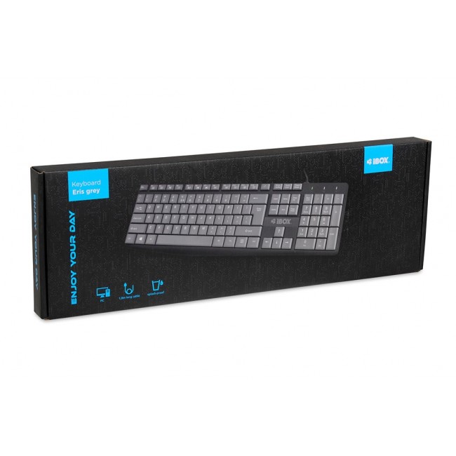 iBox IKC2010G keyboard Home USB QWERTY English Grey, Black