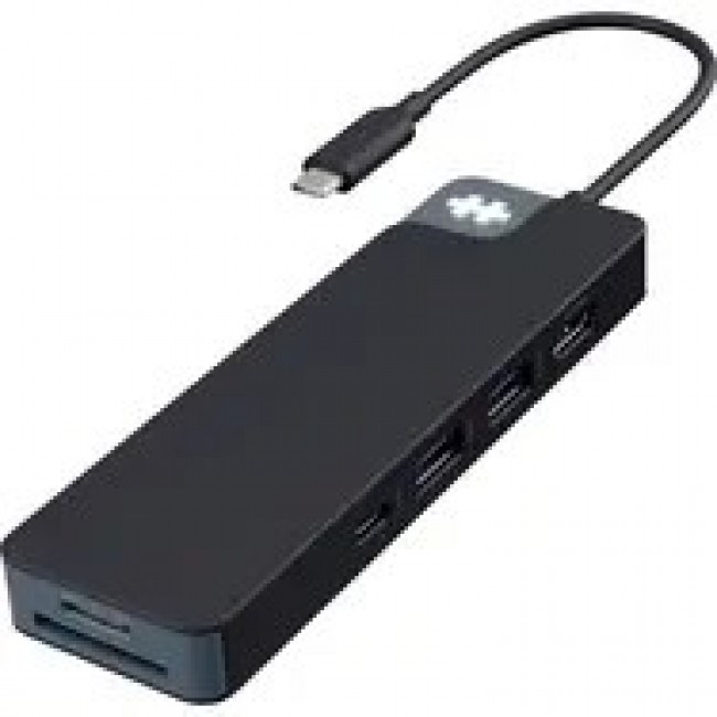 HYPER HD4102BKGL interface hub USB 3.2 Gen 1 (3.1 Gen 1) Type-C 5000 Mbit/s Black
