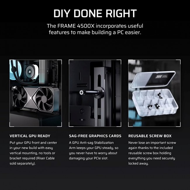 Corsair 4500X LX-R RGB Tempered Glass Mid-Tower, Black Midi Tower
