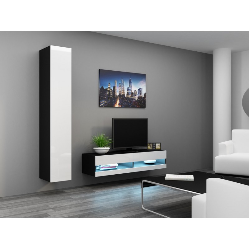 Cama TV stand VIGO NEW 30/140/40 black/white gloss Cama TV stand VIGO NEW 30/140/40 black/white gloss
