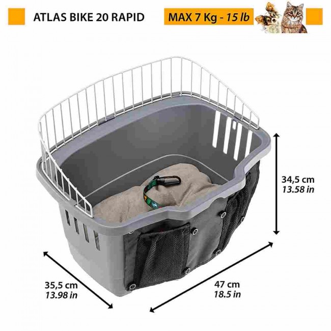 FERPLAST Atlas Bike 20 Rapid - bicycle basket for animals FERPLAST Atlas Bike 20 Rapid - bicycle basket for animals