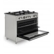 Ravanson KWGE-K90 Glass Inox gas-electric cooker