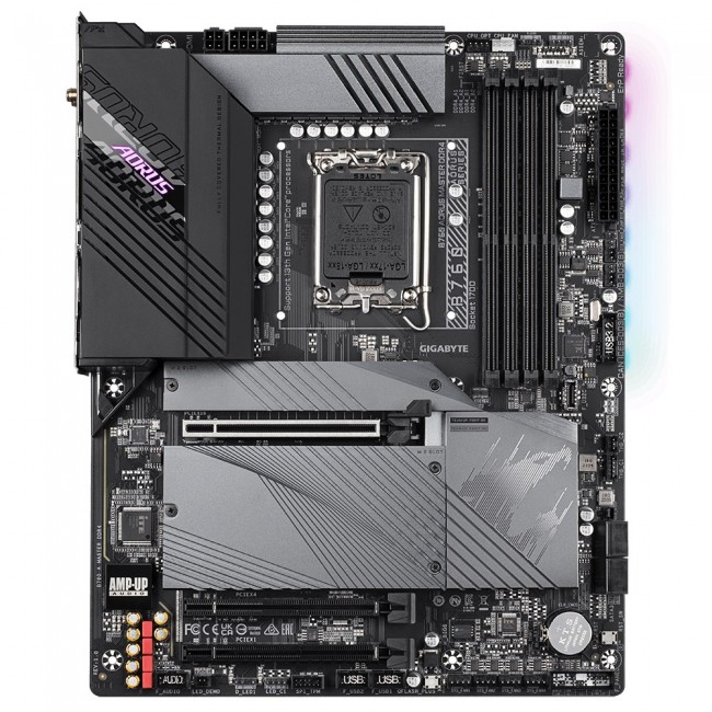 GIGABYTE B760 AORUS MASTER DDR4 Motherboard - Supports Intel Core 14th Gen CPUs, 16*+1+1 Phases Digital VRM, up to 5333MHz DDR4 (OC), 3xPCIe 4.0 M.2, Wi-Fi 6E, 2.5GbE LAN, USB 3.2 Gen 2